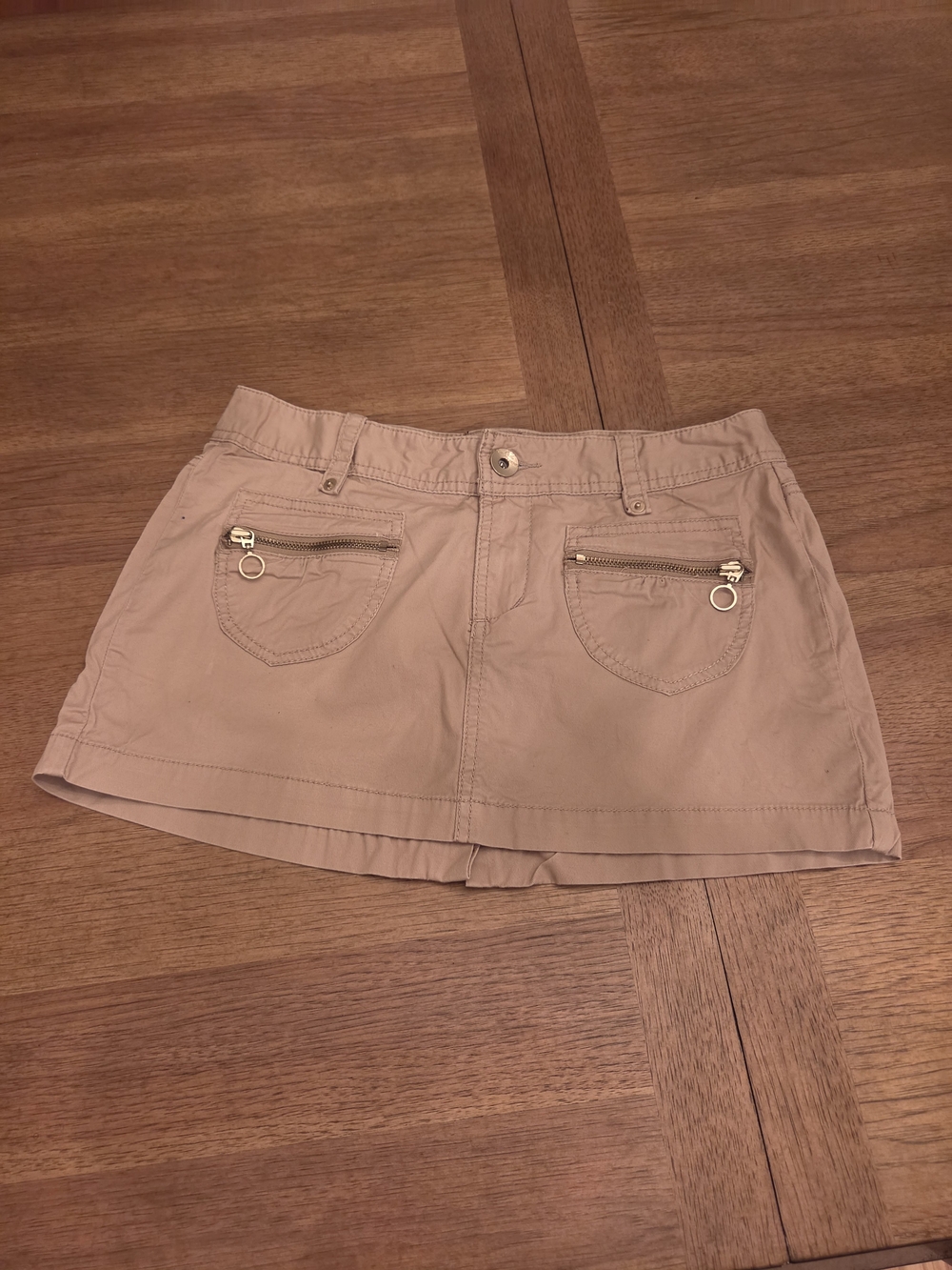 Express Khaki Cargo Utility Mini Skirt